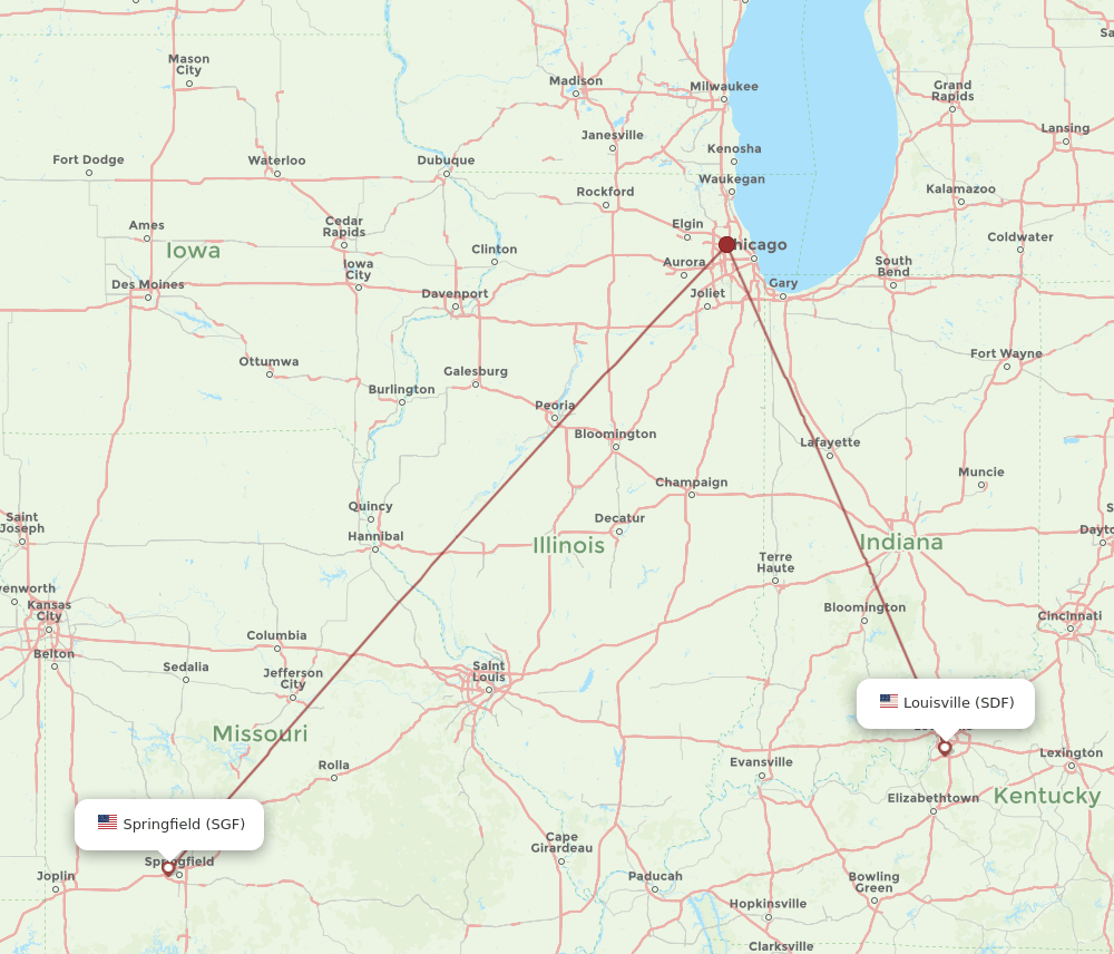 SGF-SDF flight routes