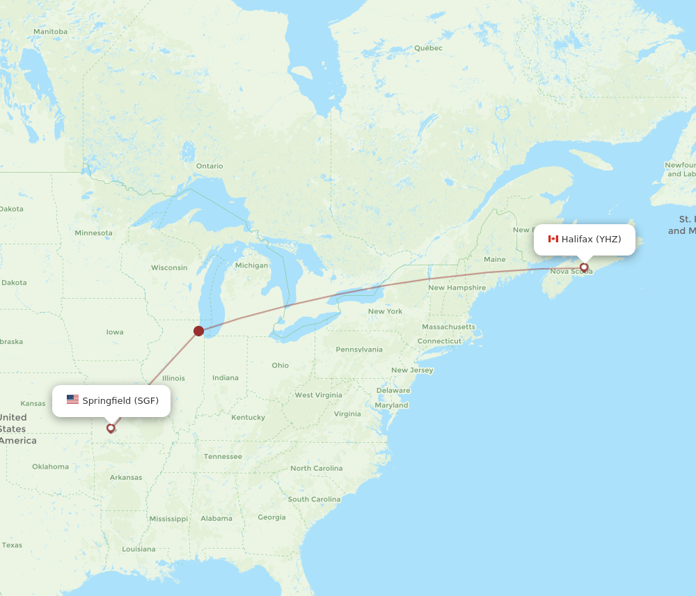 SGF-YHZ flight routes