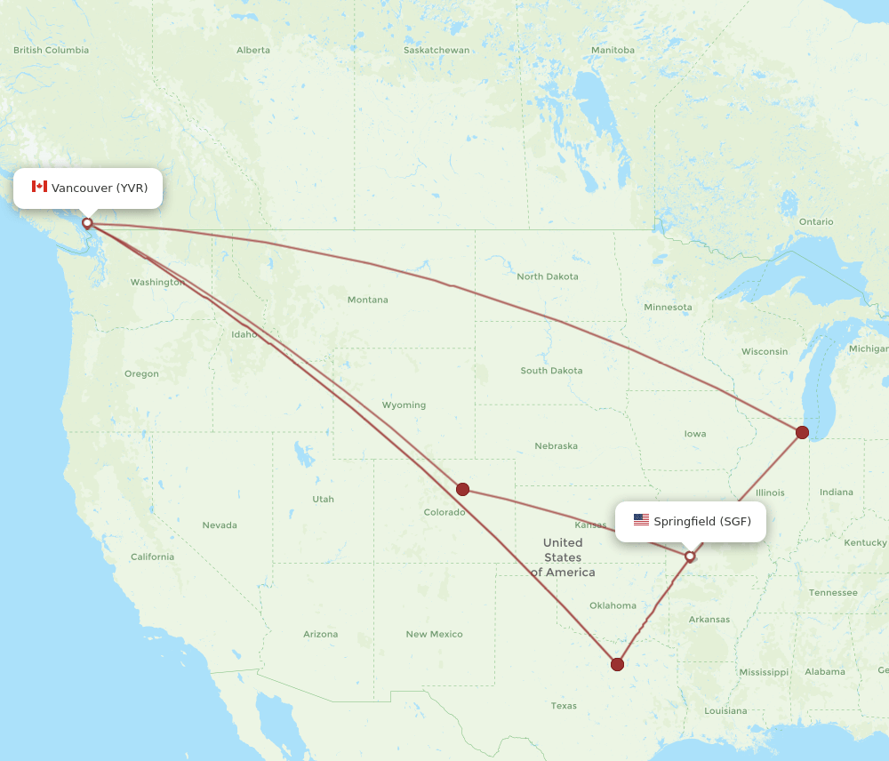 SGF-YVR flight routes
