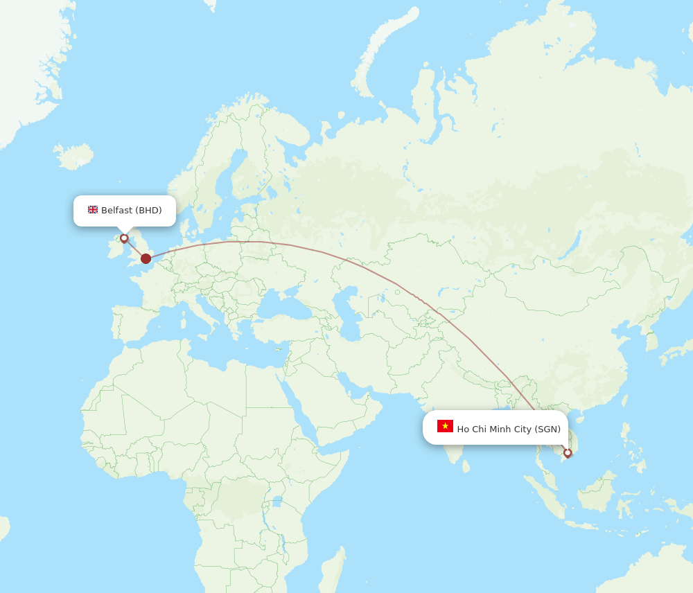 SGN-BHD flight routes