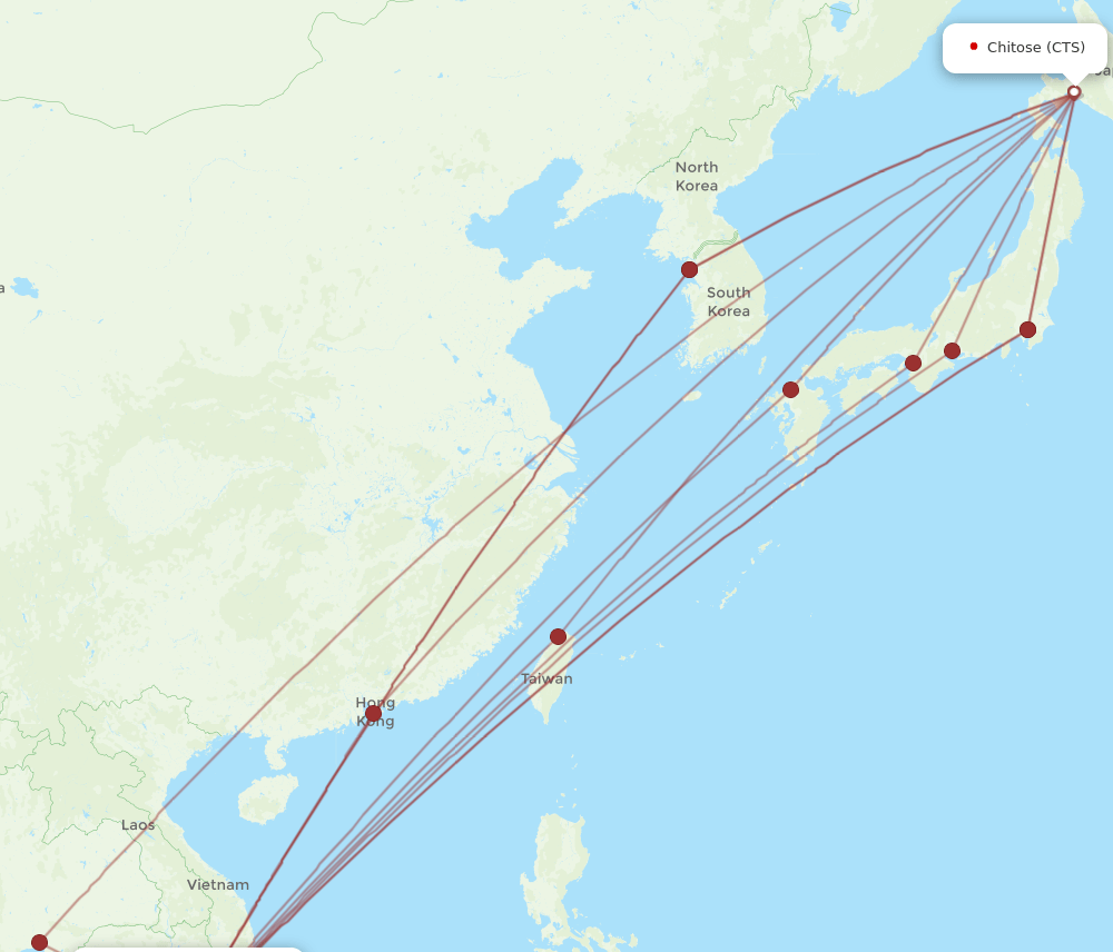 SGN-CTS flight routes