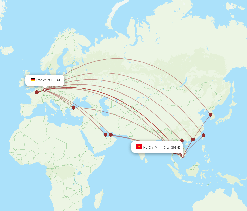 SGN-FRA flight routes