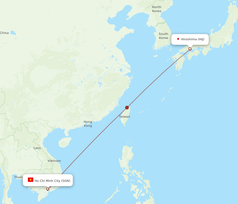 SGN-HIJ flight routes