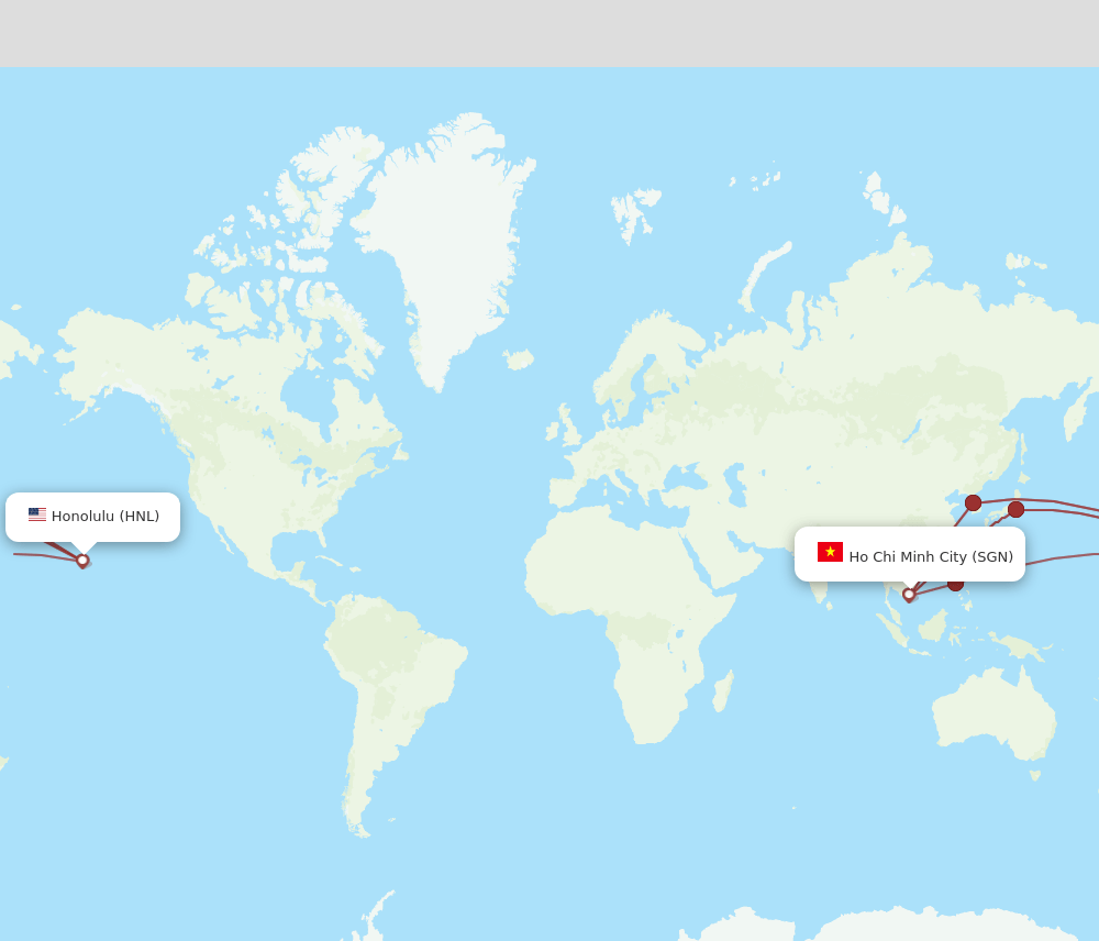 SGN-HNL flight routes
