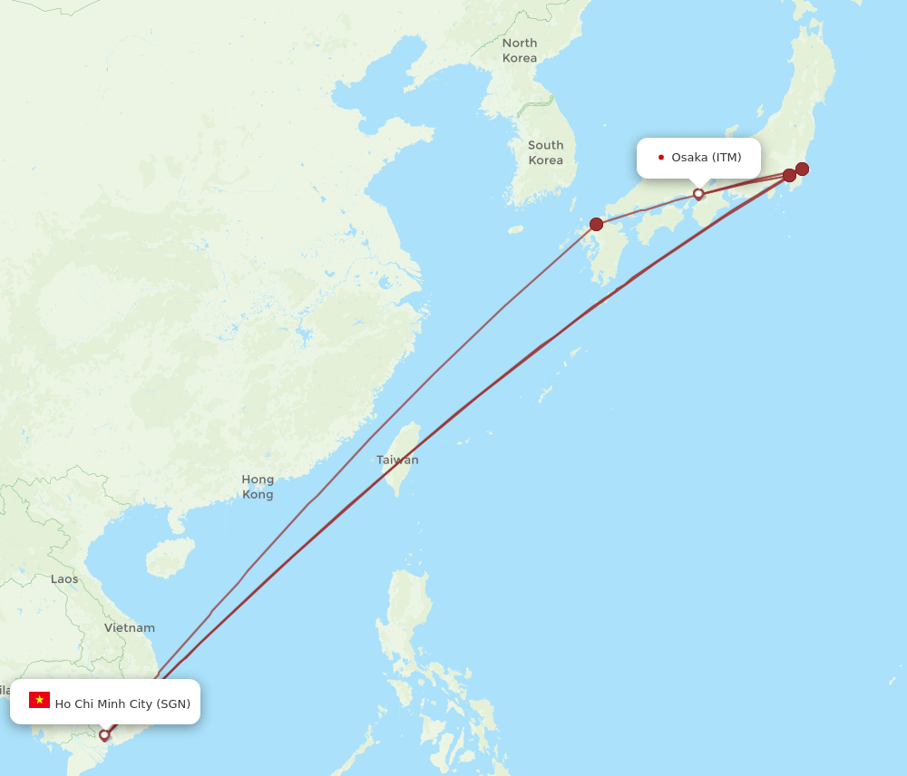 SGN-ITM flight routes