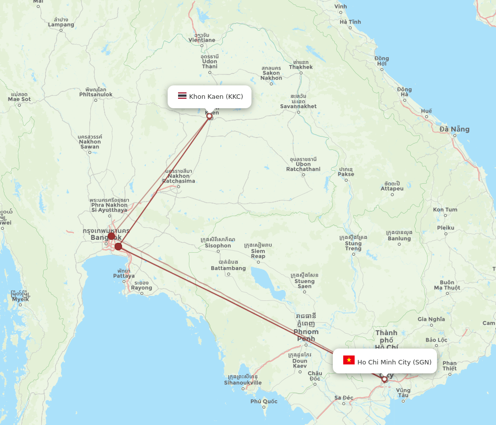 SGN-KKC flight routes