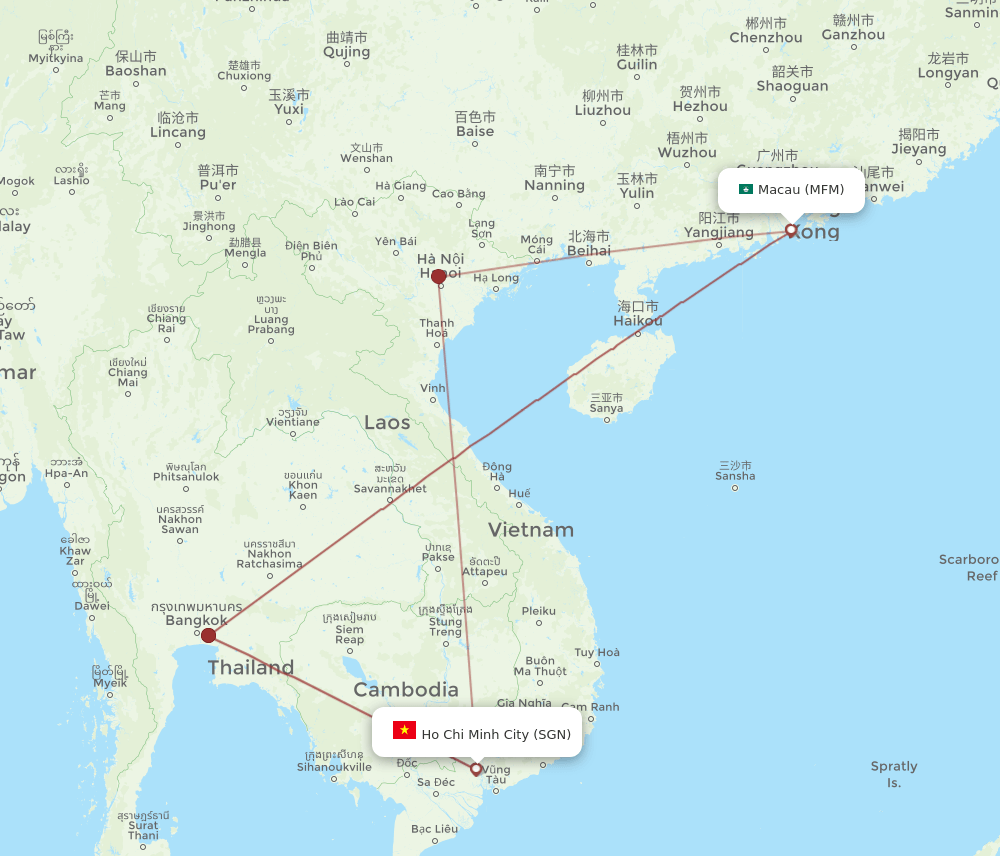 SGN-MFM flight routes