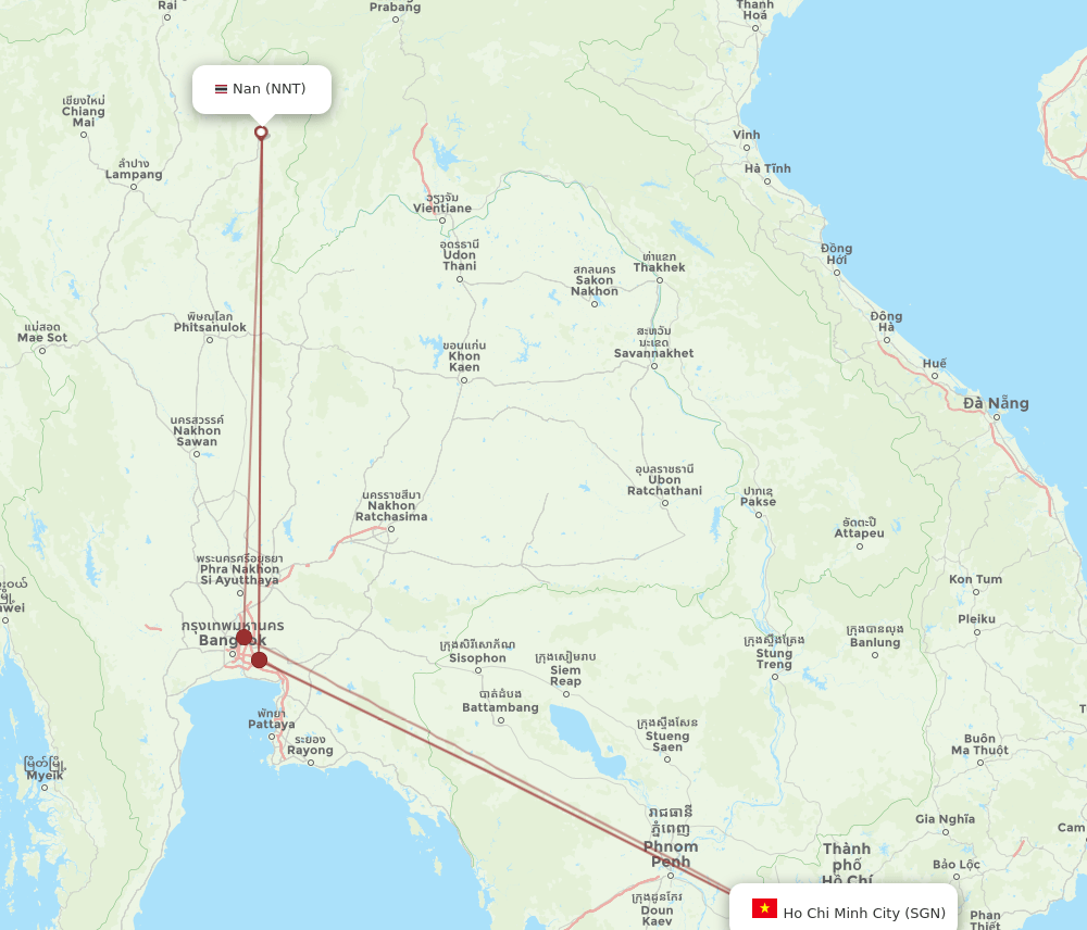 SGN-NNT flight routes