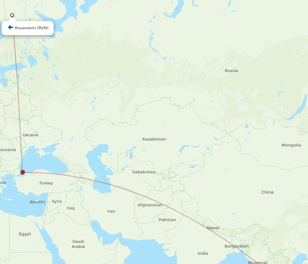 SGN-RVN flight routes