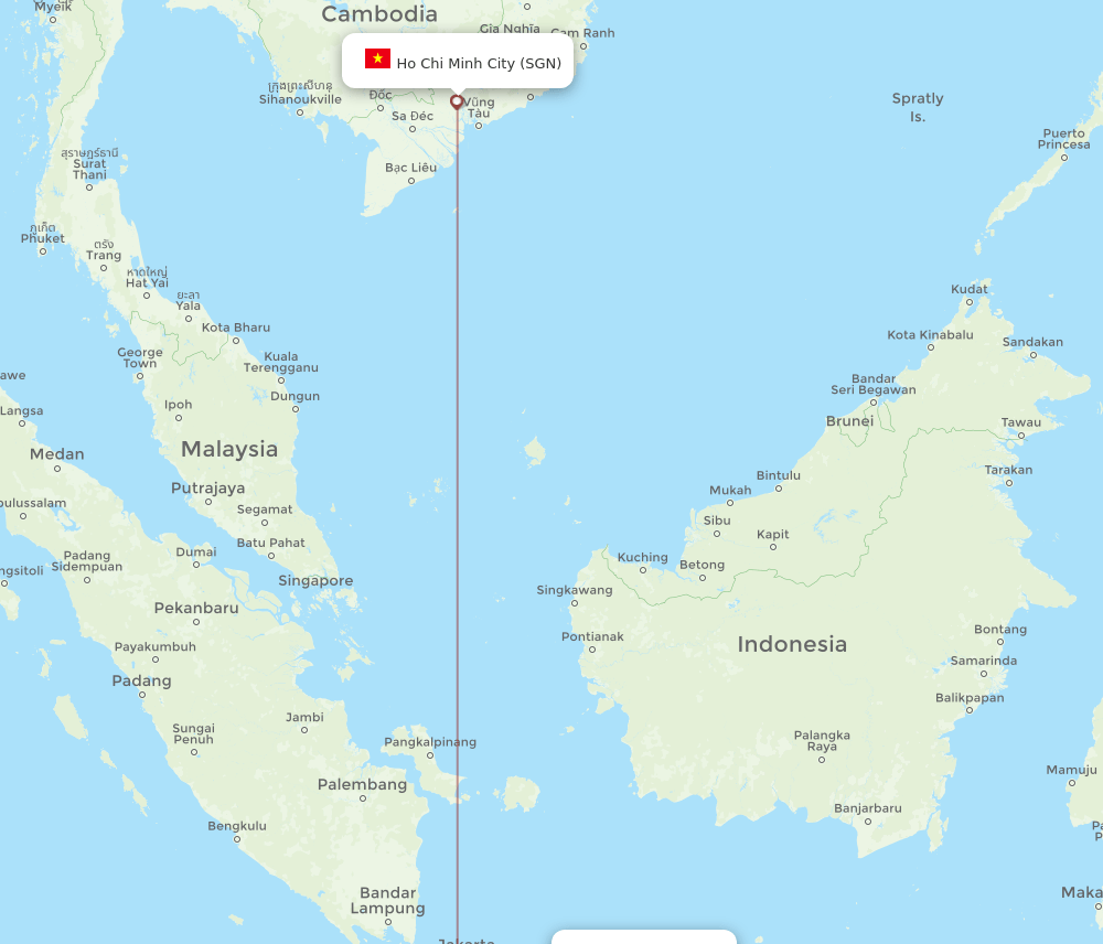 SGN to SRG flights and routes map