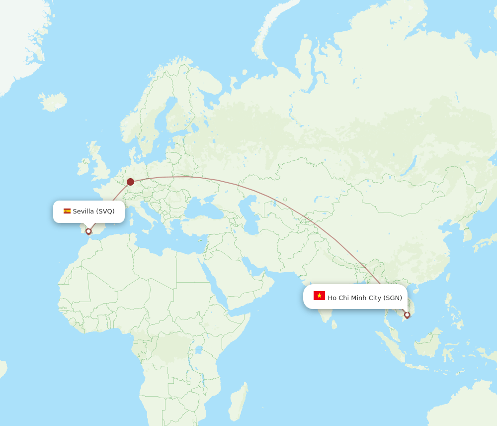 SGN-SVQ flight routes