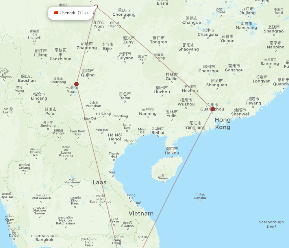 SGN-TFU flight routes