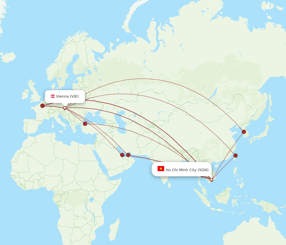 SGN-VIE flight routes