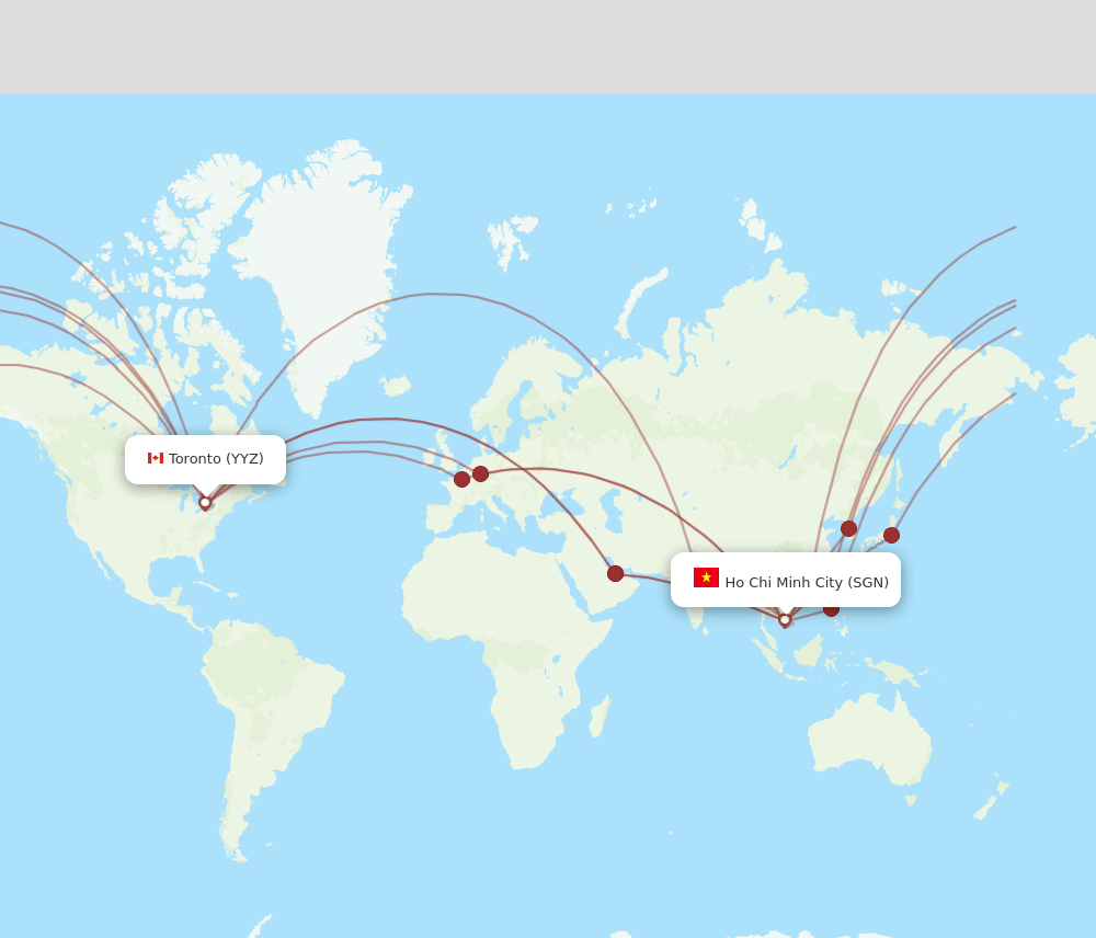 SGN-YYZ flight routes