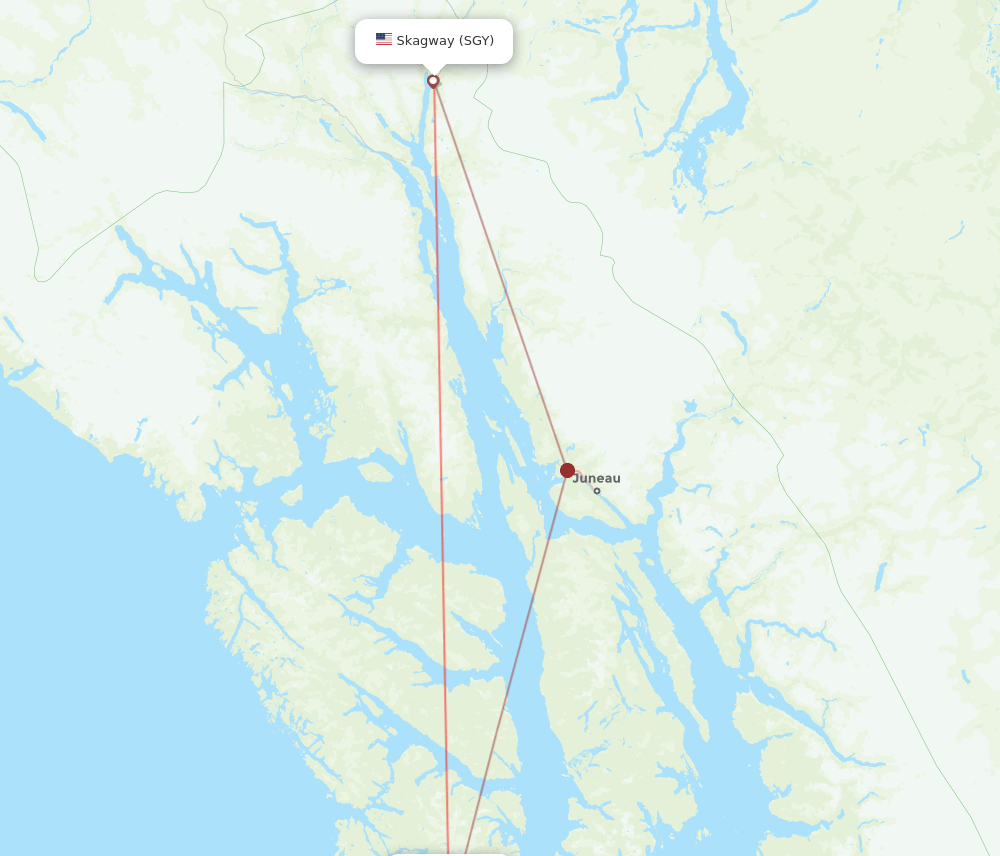 SGY-SIT flight routes