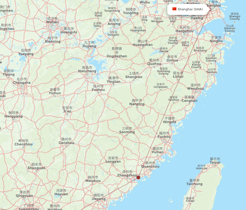 SHA-MFM flight routes