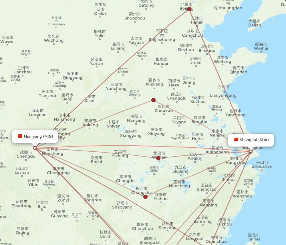 SHA-MIG flight routes