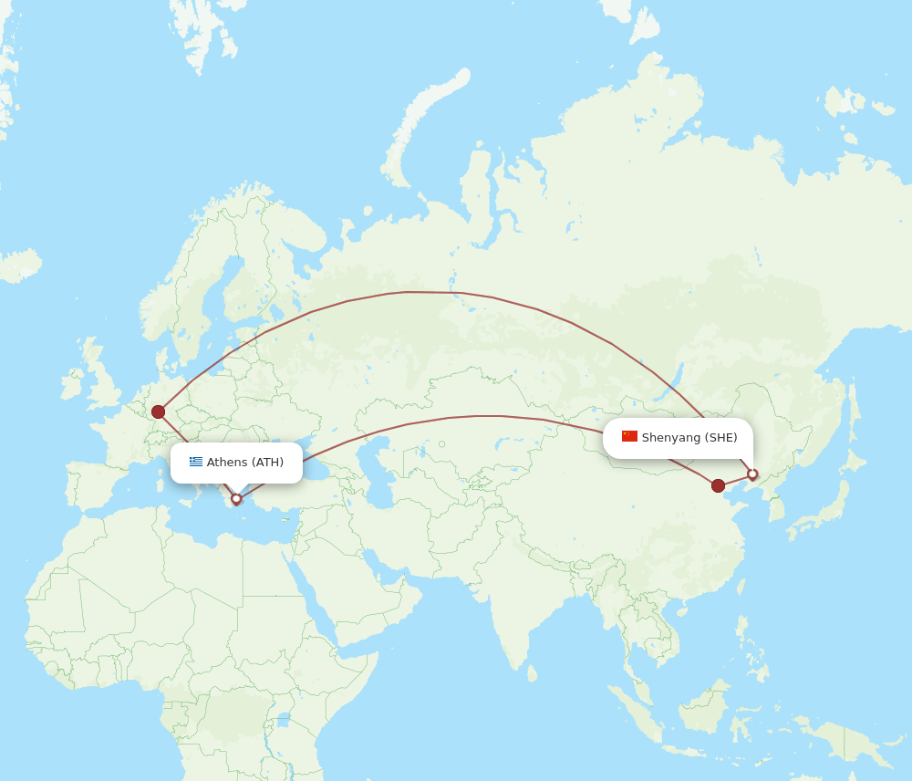 SHE-ATH flight routes
