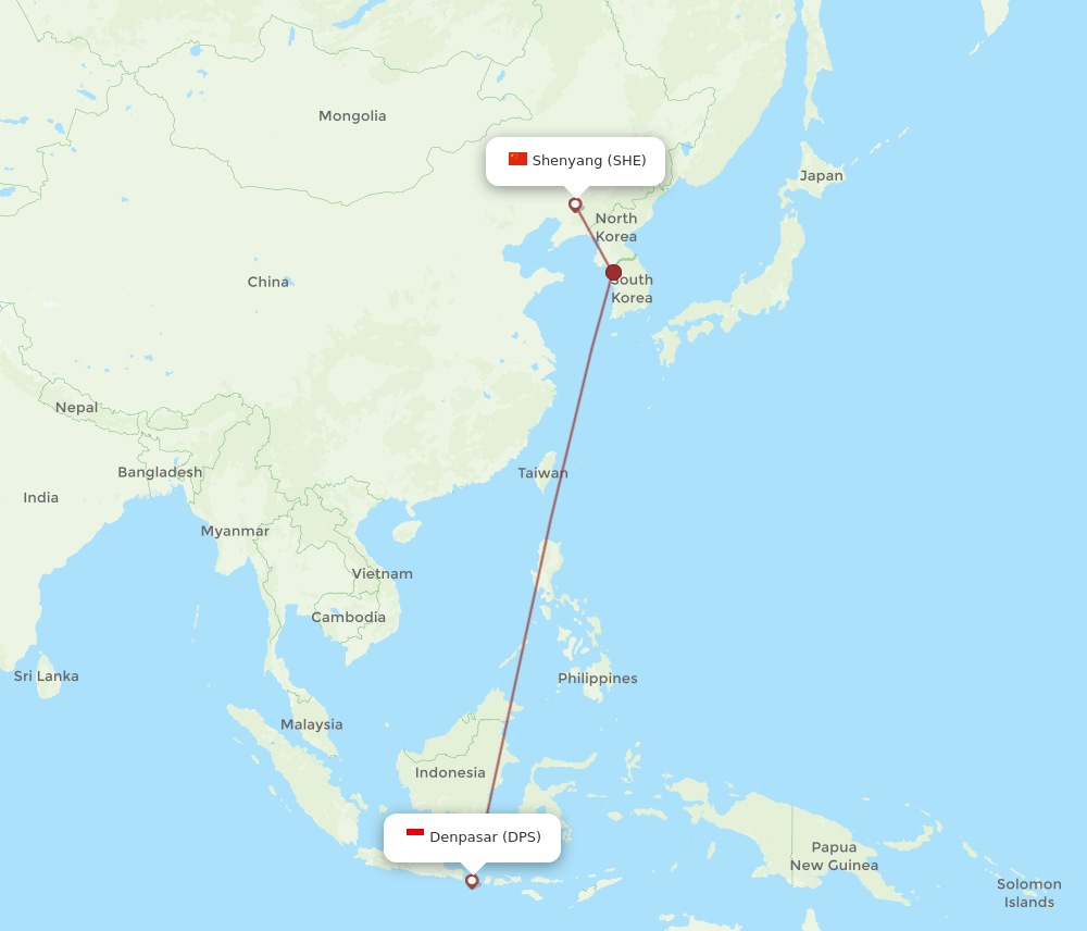 SHE-DPS flight routes