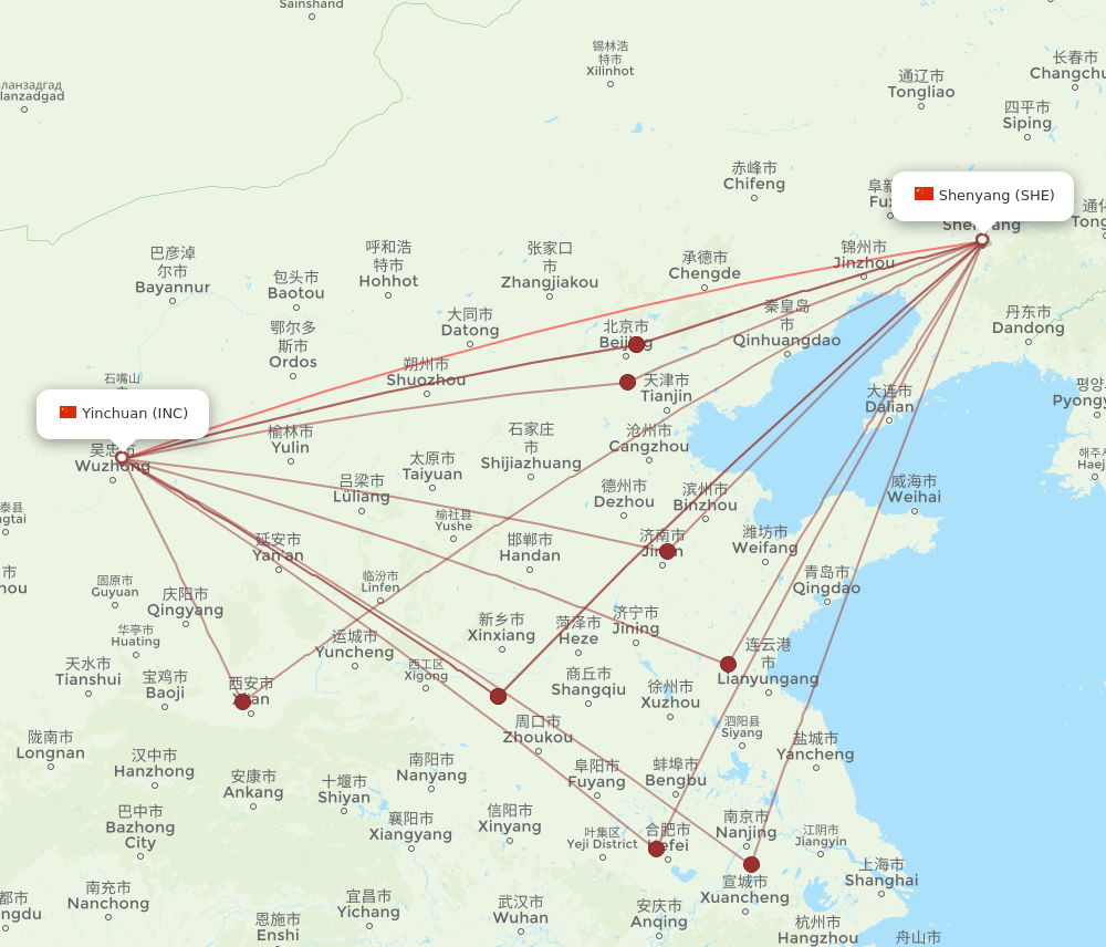 SHE-INC flight routes