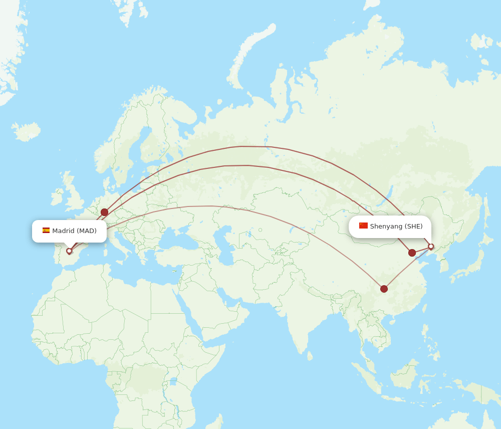 SHE-MAD flight routes