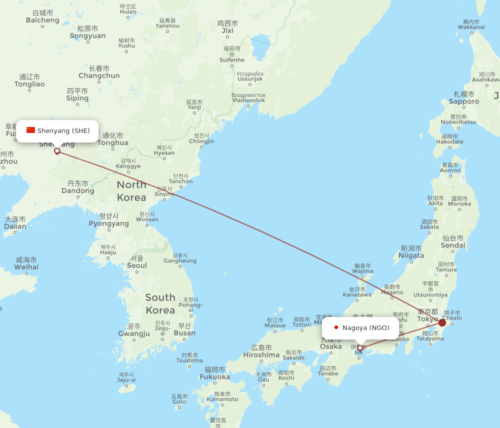 SHE-NGO flight routes