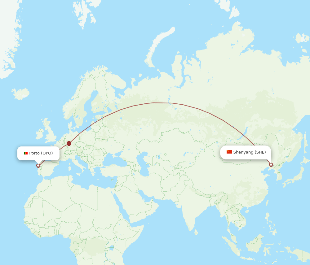 SHE-OPO flight routes