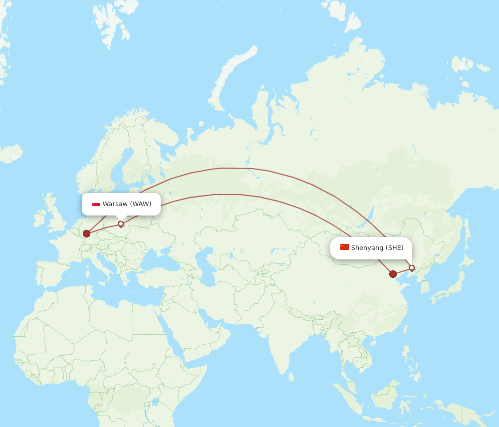 SHE-WAW flight routes