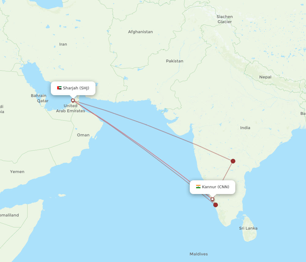 SHJ-CNN flight routes
