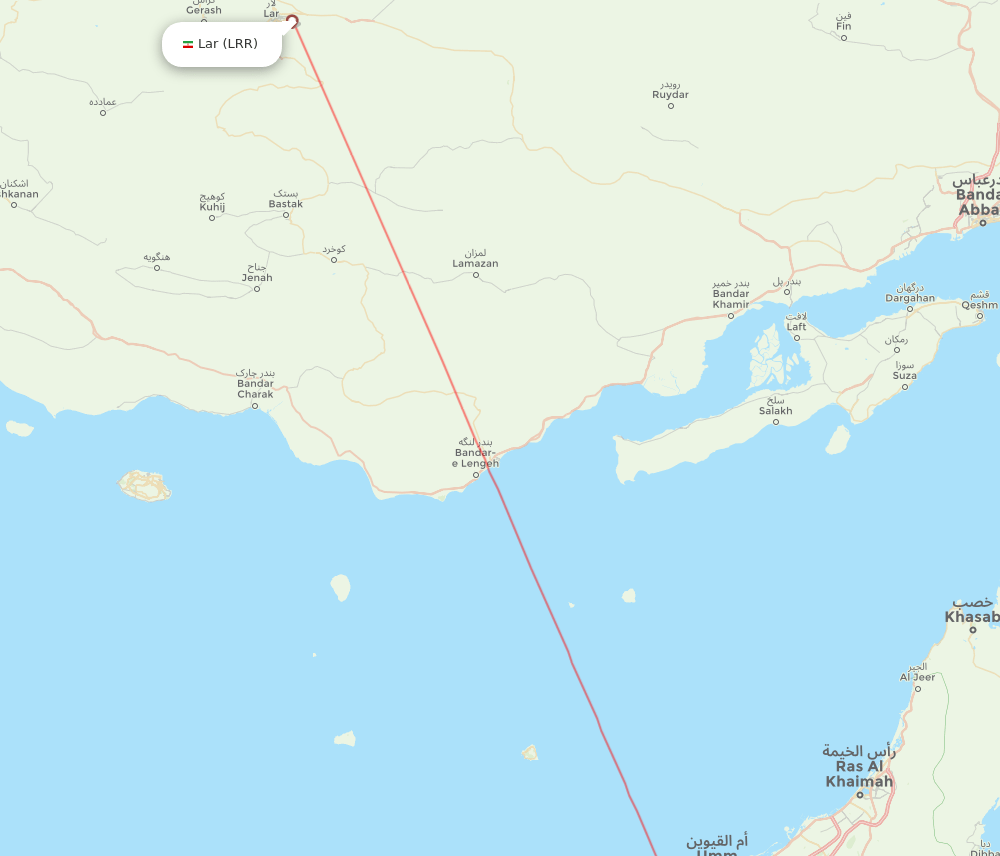 SHJ to LRR flights and routes map