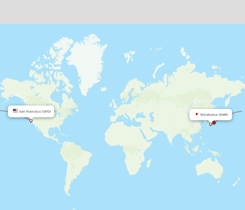SHM-SFO flight routes