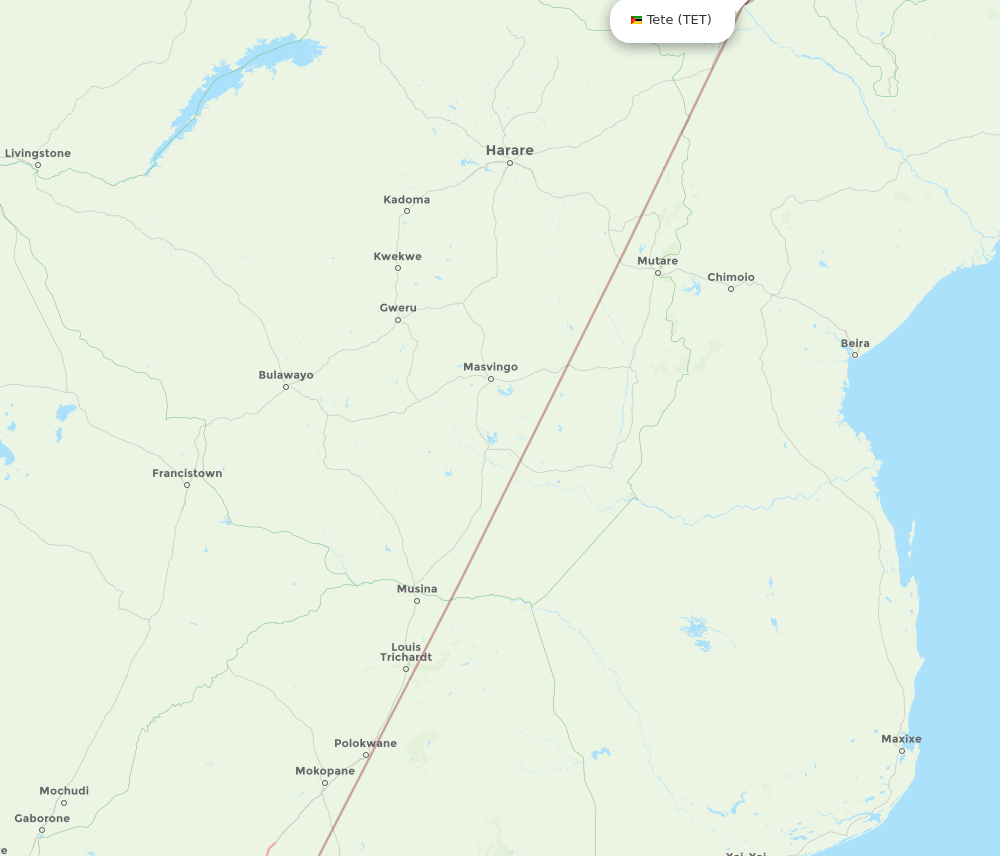 SHO-TET flight routes