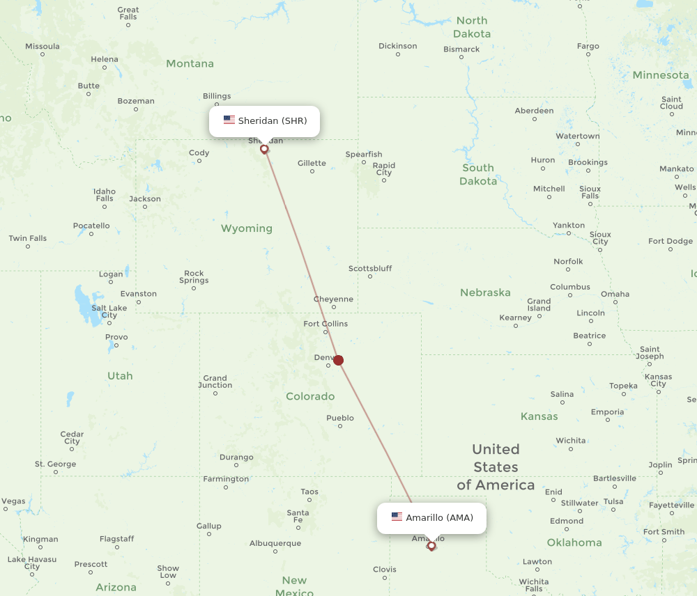SHR-AMA flight routes