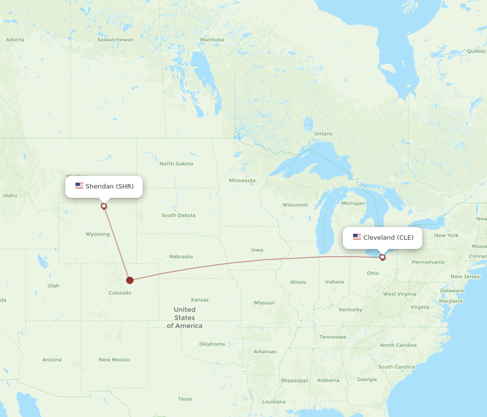 SHR-CLE flight routes