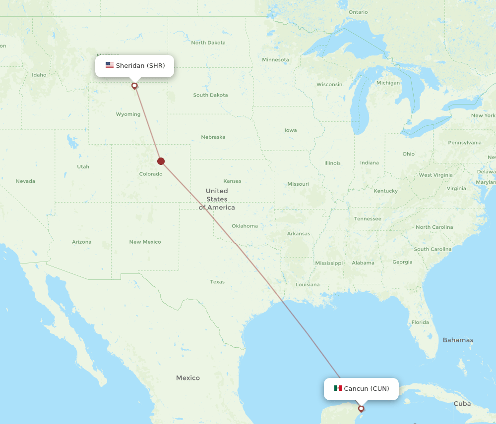 SHR-CUN flight routes
