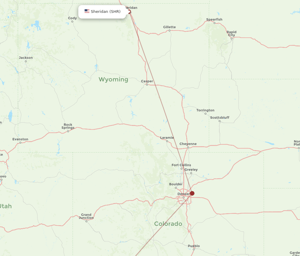 SHR-DRO flight routes