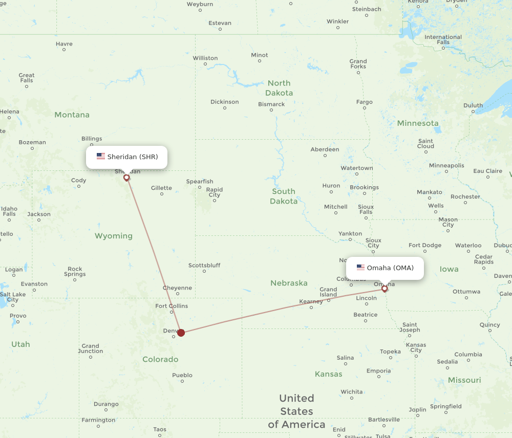 SHR-OMA flight routes