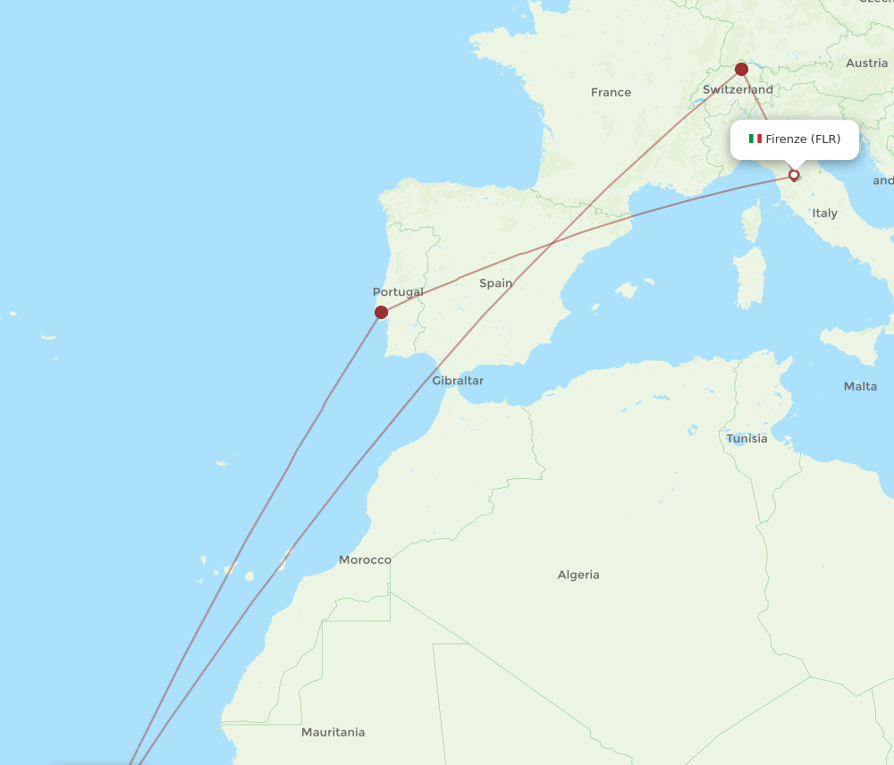 SID-FLR flight routes
