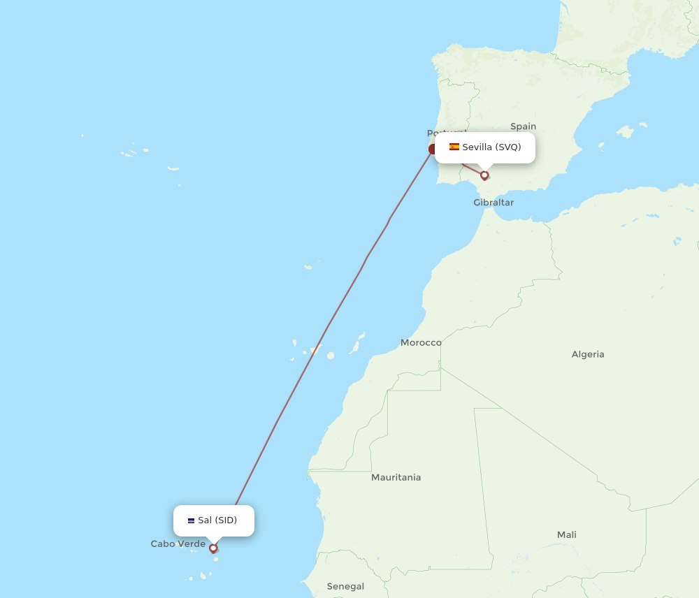 SID-SVQ flight routes