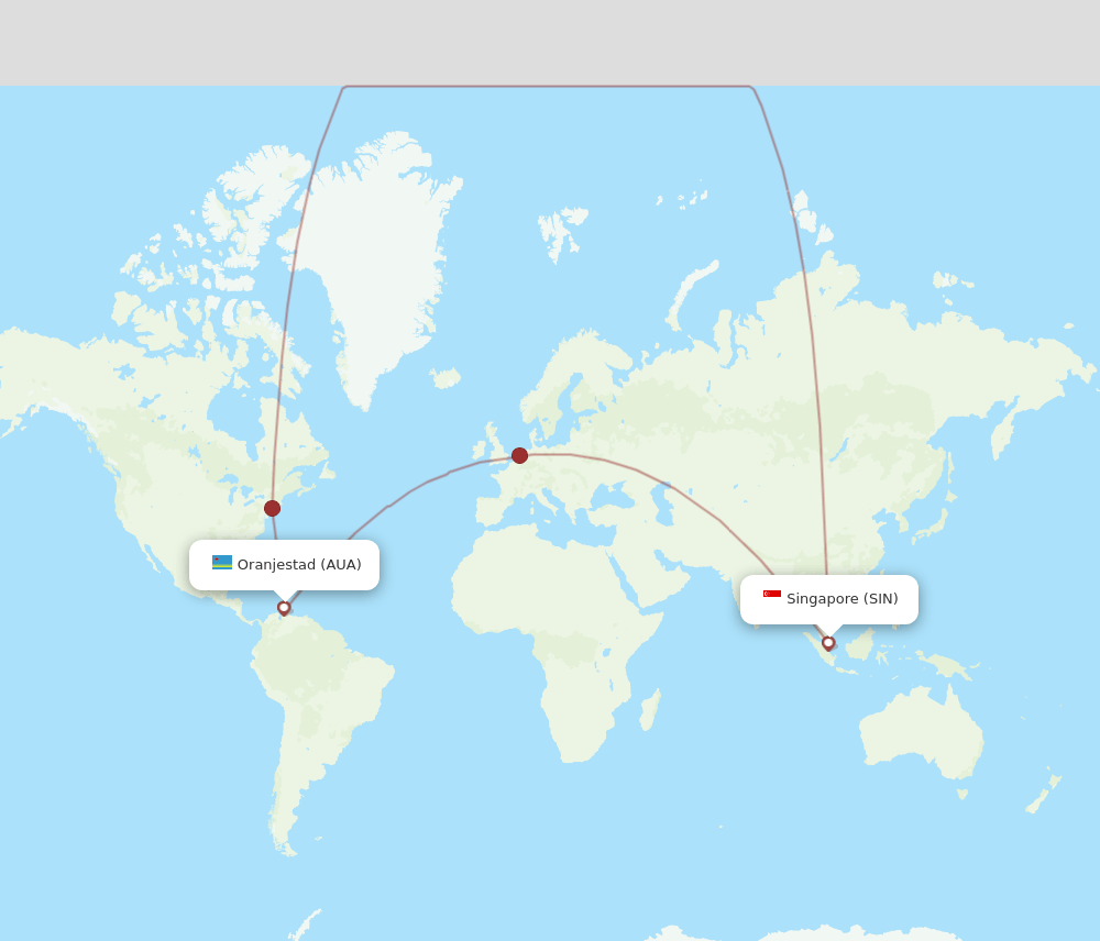 SIN-AUA flight routes