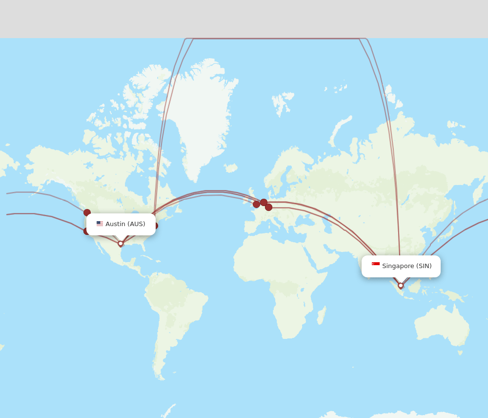 SIN-AUS flight routes