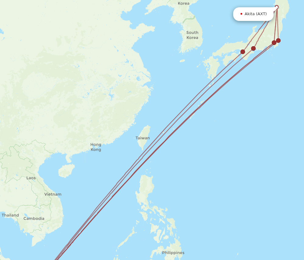 SIN to AXT flights and routes map