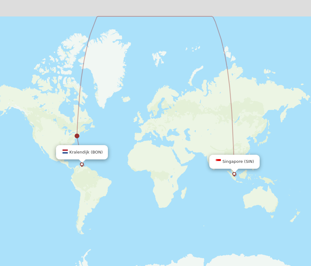 SIN-BON flight routes