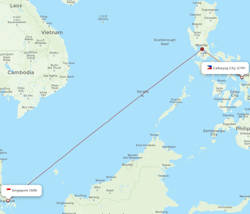 SIN-CYP flight routes