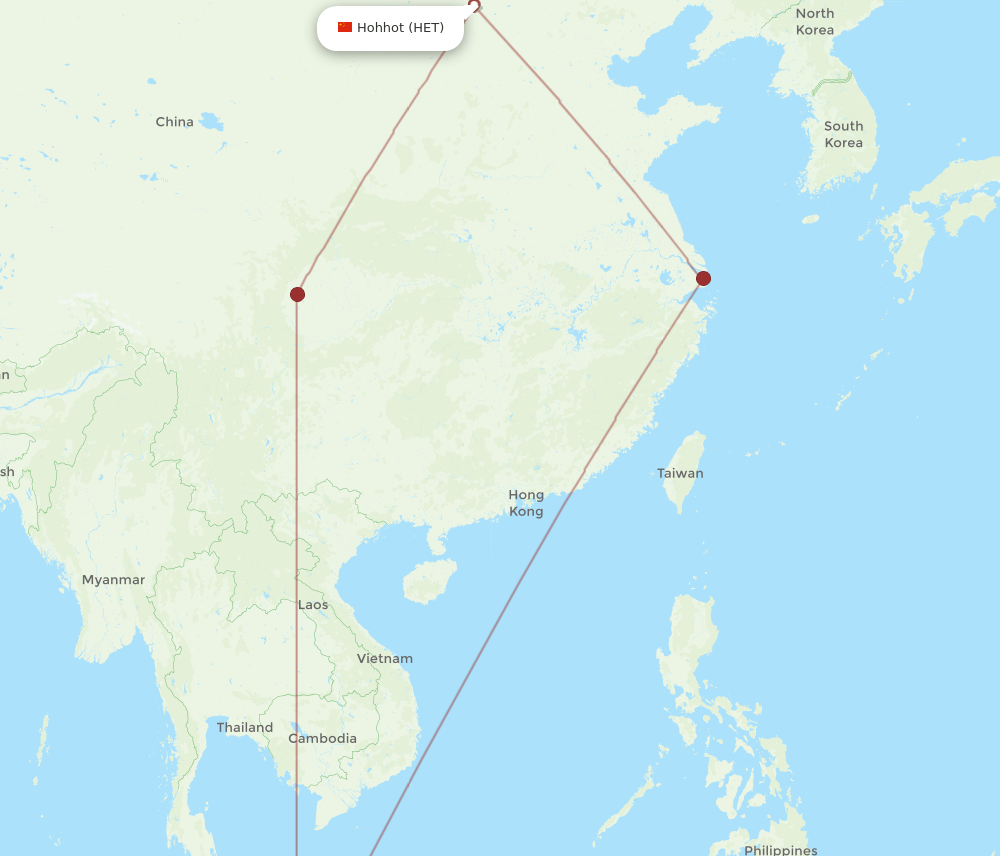 SIN-HET flight routes