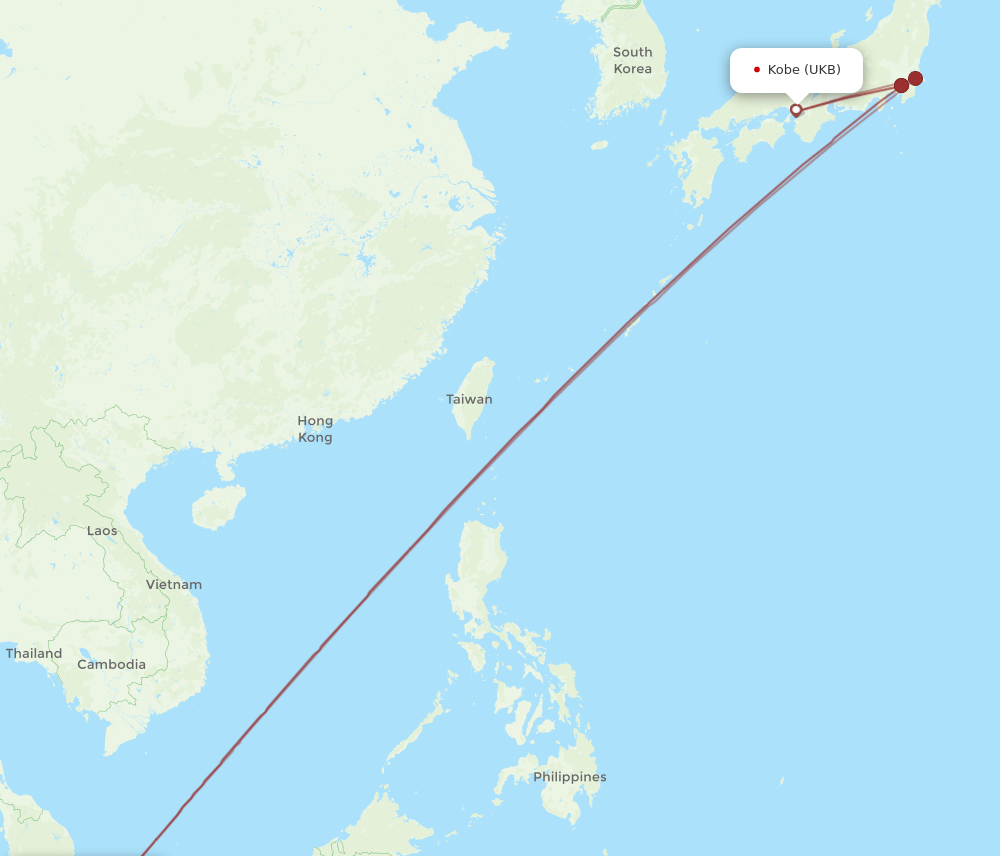 SIN to UKB flights and routes map