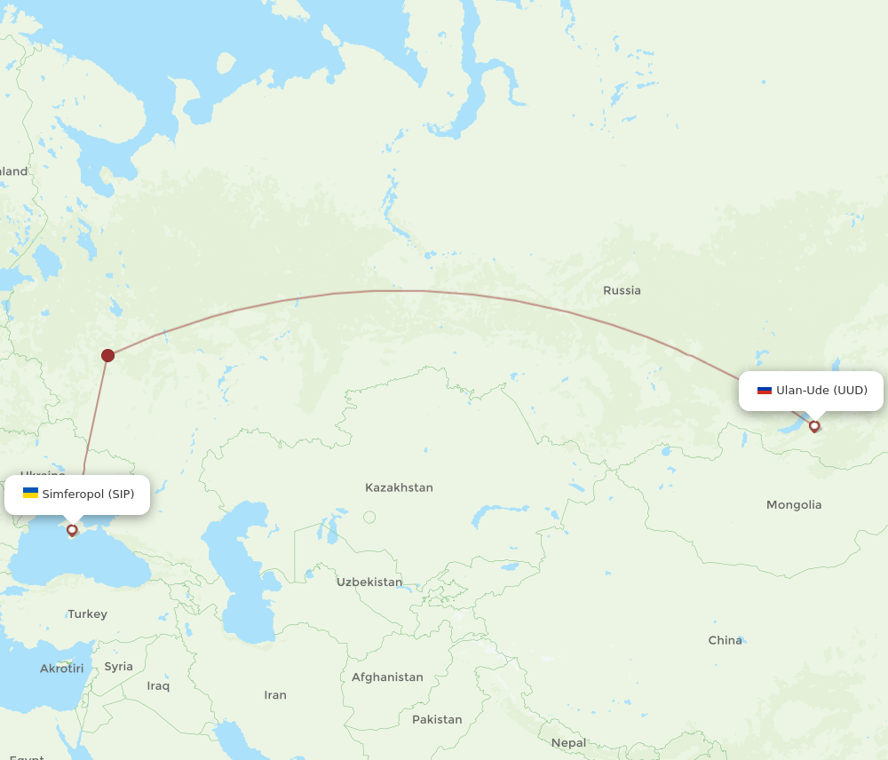 SIP-UUD flight routes