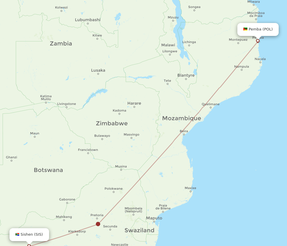 SIS-POL flight routes