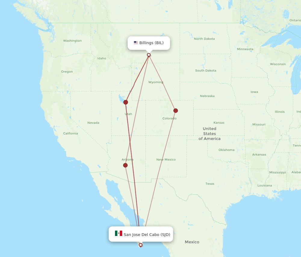 SJD-BIL flight routes
