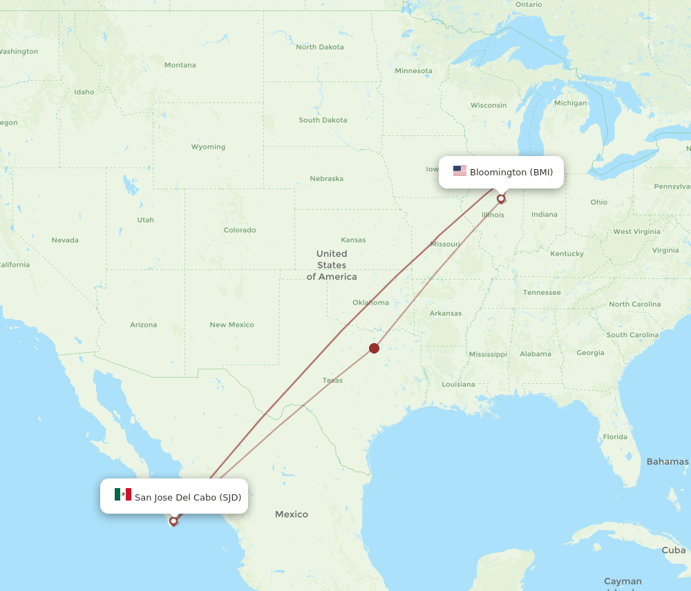 SJD-BMI flight routes